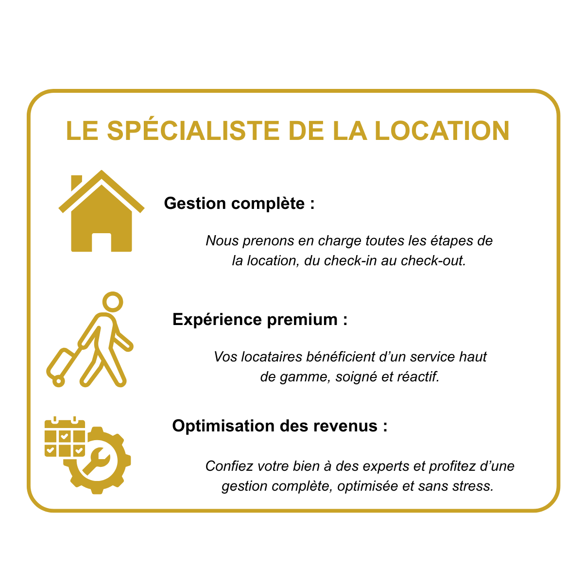 Tarification conciergerie location courte durée